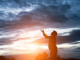 man praying